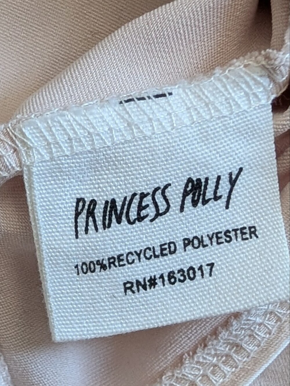 Princess Polly Women’s Champagne Pink Off-Shoulder Long Sleeve Crop Top Size 2 - Picture 7 of 11